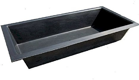 garten-wohnambiente GFK Teichbecken rechteckig 240/120/35 cm 800 ltr. Rechteckbecken Springbrunnenbecken Becken