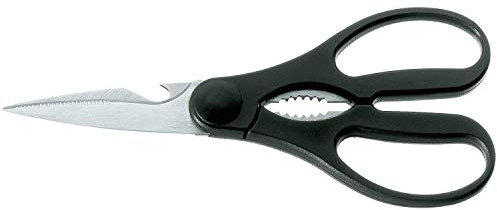 WMF Küchenschere 21 cm, Haushaltsschere mit Sägeschliff, Schere Küche, Edelstahl, Softgriff, Universalschere mit Flaschenöffner