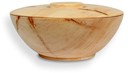 Dekobox Vorratsdose aus Zirbenholz - für Brot, Getreide, Mehl, Zucker, Tee, Salz - 2-teilig: Schale & Deckel - Ø 24cm - Handmade in Austria