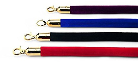 Clavos de conexión, herrajes de Cromo, Revestimiento de Terciopelo, 150 cm de Longitud, 28 mm de diámetro, Colores Opcionales a Elegir