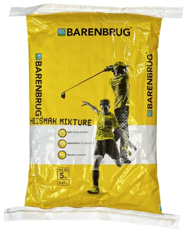 Jacklin Seed by Barenbrug - Heisman Mix | 85% Kentucky Bluegrass, 15% Perennial Ryegrass | Certified Grass Seed (5 lbs (2,000 sq ft))
