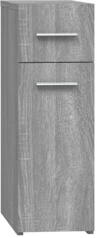 vidaXL Armario Botiquín para Medicinas Auxiliar Almacenamiento Salón Suministros Domésticos Comestibles Madera Contrachapada Gris Sonoma