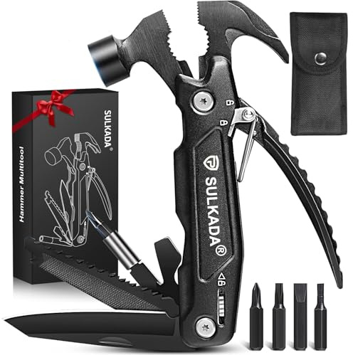 Gifts for men,Multitool Hammer 15 in 1 Camping Accessories Survival Gear,Valentines gifts Unique Brithday Gift Ideas