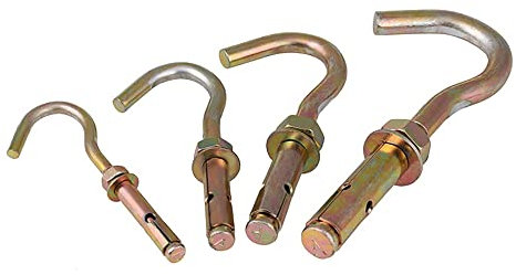 Expansionsbolzen Rawl, Ankerbolzen, M6 M8 M10 M12 Wandmontierter Expansionshaken Schraube Hebeösenschraube Offener Ankerhaken (Farbe: SUS201, Gewindedurchmesser: M6 (1 Stück)) (Farbe: Sus304) ( Color