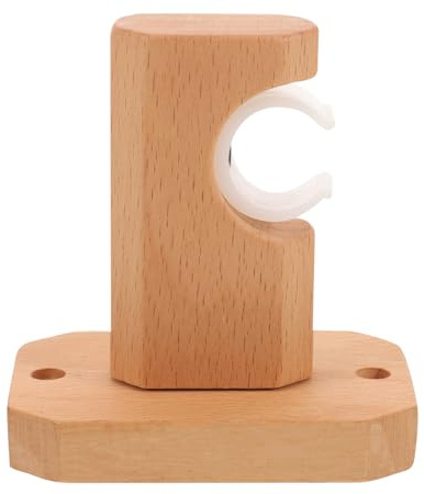 Luxshiny Support Mural Design Lisse et Arrondi Fixation Solide en Bois pour Tringle à Rideaux pour Barre de Rideau Rustique, pour Salle de Bain et Séjour