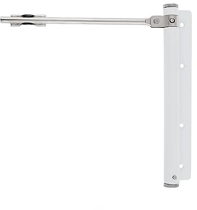 Apricancello scorrevole, Chiudiporta in acciaio inossidabile semplice automatico chiudiporta cerniera dispositivo di chiusura tampone leggero for uso commerciale residenziale(White)