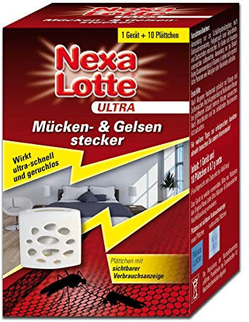 Nexa Lotte Ultra Mücken- & Gelsen-Stecker, 1 St., geruchlos, zur Abwehr von Stechmücken, Schnaken, Mücken, nachfüllbar