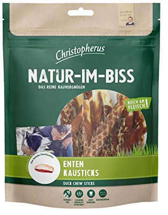 Christopherus Bastoncini da masticare per cani, anatre, essiccati ad aria calda, 300 g