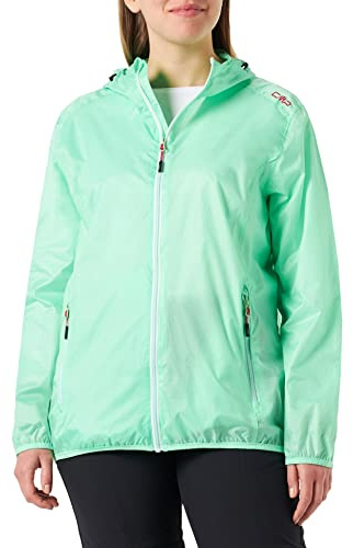 CMP - Giacca Donna Con Cappuccio Antipioggia, Menta, XL