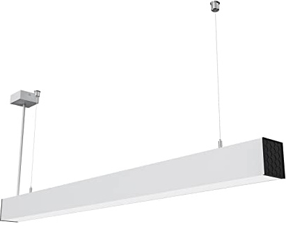 JOYINLED 30W LED Pendelleuchten Esszimmer Esstisch Höhenverstellbar Esstischlampe Hängend Büro Hängeleuchte Wohnzimmer 120CM Bürolampe Decke Hanglamp (White, 4000K)