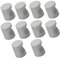 10 Pcs Silver Cylinder Cabinet Knobs, Single Hole Aluminum Alloy Hardware Knobs Fit for Cupboard, Drawer, Wardrobe, Kitchen