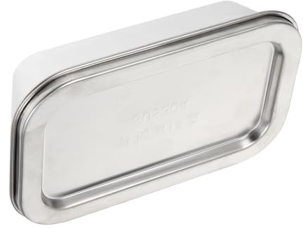Boîte à Beurre Domestique en Acier Inoxydable 304 Argenté | Baratte A Beurre Manuelle, Boîte à Beurre avec Couvercle, Boîte de Rangement pour Beurre