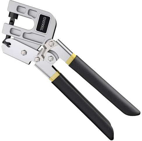 Alicates de crimpadora de pernos de 10 pulgadas, herramienta de encuadre de una sola mano, herramienta de perforación de metal para grosor de pared de 0.2 a 0.3 pulgadas, perforación de aleación