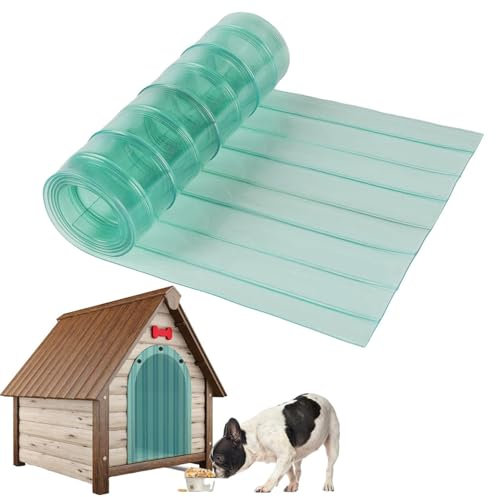 Rabat de porte pour chien | Rabat de porte de niche en PVC | Bande transparente respectueuse de l'environnement | Bande de porte pour chien | Rabats de porte de rechange pour chien | Bande