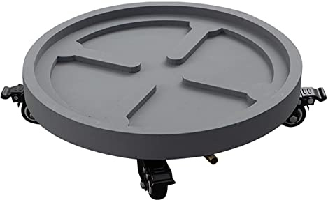Chariot à roulettes Robuste pour Pots de Fleurs, avec roulettes universelles, pour intérieur/extérieur (Gris, 42 cm)
