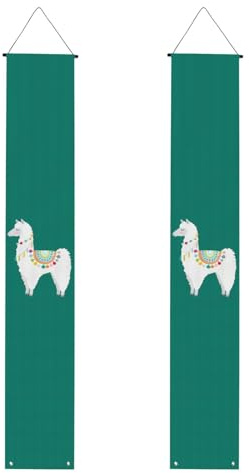 Halloween-Türbanner mit Lama-Druck, Veranda-Banner für Haustür, Innen- und Außendekoration