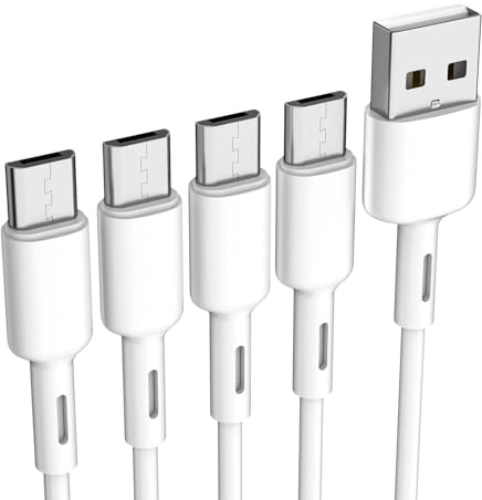 Bestwist Micro USB Data Transfer Cable, 3A Fast Charger Cables, 0.95M [4PACK] Mobile Phone Charger Cord for Hard Drive, Mini Fan, and more Micro USB Port Devices