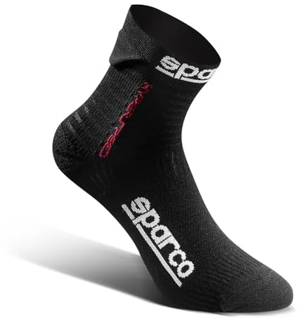 Sparco 01290NR4041 Calcetines HYPERSPEED Negro S T 40-41
