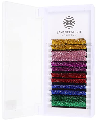 Mobestech 6 Paar Glitzernde Wimpern Halloween Falsche Wimpern Weicher 3D-Effekt Falsche Wimpern 15 Mm Augen Make-Up-Werkzeuge für Halloween Cosplay Neujahrsparty (Farbe Zufällig)