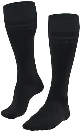 FALKE SK7 Race M Kh hilo funcional finos cálidos 1 par, Calcetines de esquí Hombre, Negro Black 3000, 44-45