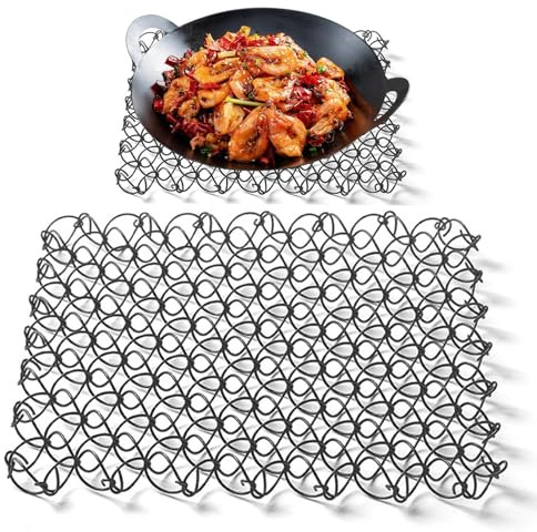 Topfuntersetzer aus Metall für Heiße Speisen - Spiral-Design aus Edelstahl | Hitzebeständige Schüsselmatte, Camping Geschirrmatte