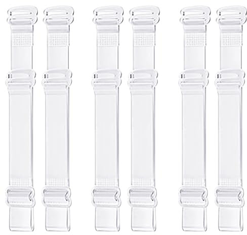 Qehyuelefu 3 Pairs Invisible Clear Bra Straps, Soft Transparent Adjustable Bra Straps Non-Slip Replacement Bra Shoulder Straps for Women Girls Summer Party Gift