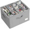 Ninmaofly Shoe Storage Box with Clear Lid, Sortable Marked Zone Shoe Box, Holds 16 Pairs of Shoes, Adjustable Divider Shoes Box, Space Saving Shoe Rack with Reinforced Handles Grey
