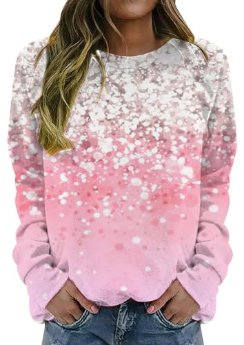 Sweatshirt Paillette pour Femmes Chic Et Élégant Blouse Tops Brillante Sequin Sweatshirt Chemises À Manches Longues Grande Taille Survêtement De Paillettes Strass Fête Bal Festive Outwear