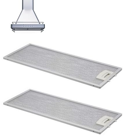 PARTSEE 2x Dunstabzugshaube Metallfettfilter 00352813 für Bosch Siemens Neff Constructa (445x175x9mm)