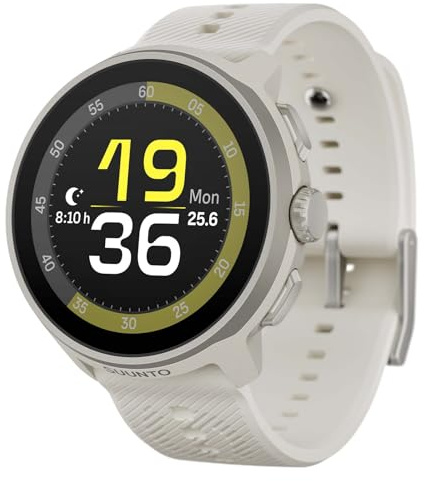 SUUNTO Run Montre de Running Femme Homme, 1,32 Écran Tactile AMOLED, Multisports, Tracker d'Activités, GPS Bi-Band, Suivi Fréquence Cardiaque/Sommeil, Course à Pied, 12 Jours d'Autonomie, Musique