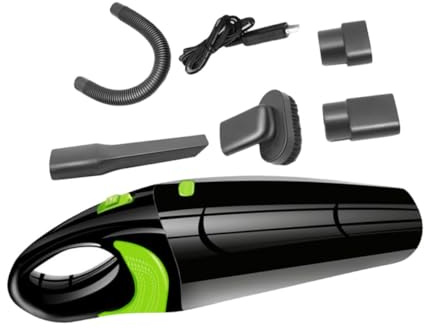 ULDIGI Aspirador de Mano Mini Recargable USB para Coche Compacto y Ligero Uso Seco y Húmedo Succión Potente para Cenizas y Pelo Negro