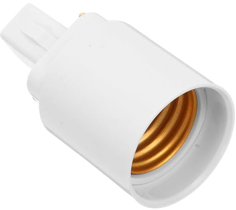 TIDTALEO Adaptador Convertidor de Portalámparas G24d a E27 Base de 2 Pines, Resistente al Fuego y Compatible Lámparas LED para Oficinas y Hogares