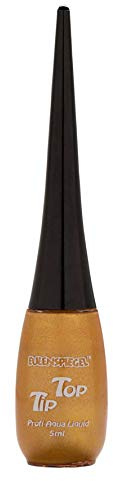 Eulenspiegel 670774 - Profi-Aqua Liquid Tip Top Gold, Pinselflasche, 5 ml, Halloween, Karneval, Mottoparty