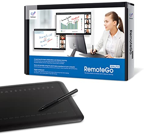 PenPower RemoteGo Digital Writing Pad Digital Whiteboard, Annotation, and Screen Recording, All-in-one Online Course Recording and Remote Teaching Pen Tablet, Multi