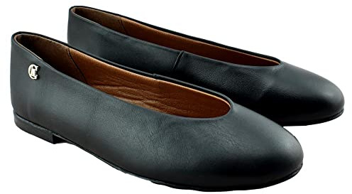 CHAMBY - MANOLETINA DE Piel Plana 962651 Cuero Mujer Color: Negro Talla: 38