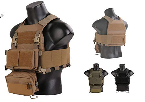 Emerson FCS Stil Weste Mit MK Truhe Rig einstellen Taktisch Weste (Ranger Green)