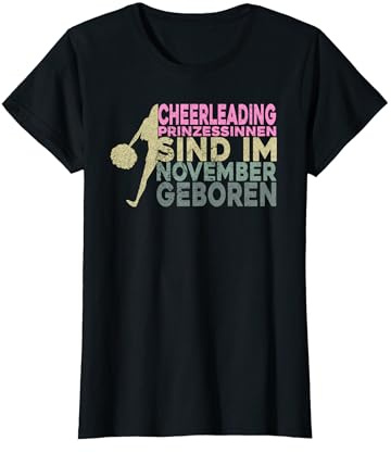Cheerleading Geburtstag Damen Pompom Cheerleaden Mädchen T-Shirt