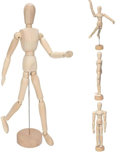 Mannequin, Mannequin Body, Manikin Body 20cm/8inch Drawing Mannequin Wooden Mannequin Manikin Body Wooden Figures Wooden Human Artists Mannequin with Stand for Art Home Decoration Body Drawing