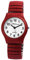 Adrina Damen - Armbanduhr Edelstahl Zugarmband Analog Quarz 1700045 (Dunkelrot)