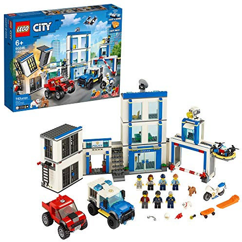 LEGO City Police Station 60246 Police Toy, Fun Building Set for Kids, New 2020 (743 Pieces)