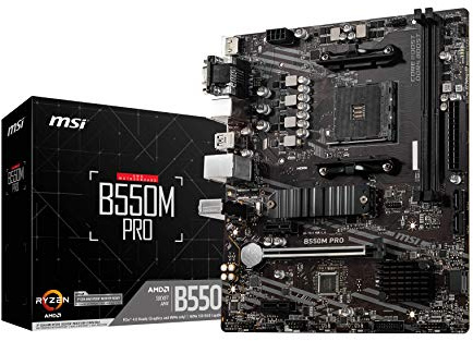 MSI B550M PRO Scheda madre (AMD Ryzen 3000 3rd Gen AM4, DDR4, M.2, USB 3.2 Gen 1, DP, HDMI, Micro ATX)