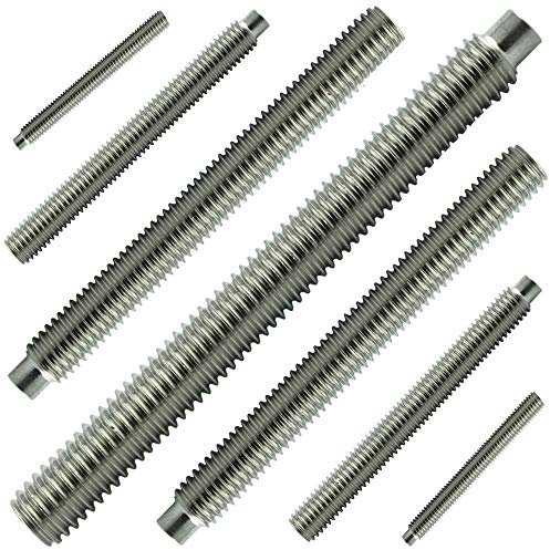 M12x20 mm (100 Stück) Madenschrauben - Edelstahl VA A2 V2A - Gewindestift mit Innensechskant und Zapfen - DIN 915 - ISO 4028 | AGBERG