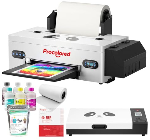Procolored F13 Imprimante DTF A3 L1800 pour t-Shirts avec Four de séchage, découpeuse, Alimentation par Rouleau et système de Siphon intégré pour la Personnalisation des vêtements et Textiles