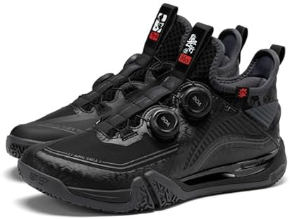 Li-Ning SAGA II MAX Badminton Shoes - Black (Black, UK Footwear Size System, Adult, Men, Numeric, Medium, 10)