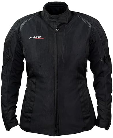 Roleff Damen Motorradjacke RO1811D – Schwarz XS-5XL – Luftdurchlässig, Atmungsaktiv, Sommer Meshjacke