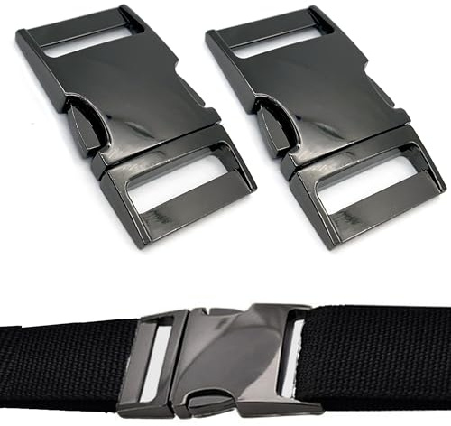 DHER Steckverschluss Klickverschluss aus Metall Metallschnalle | Ersatztaschenschnalle, Gürtelschnalle Verschluss, für Paracord Armband, Hundehalsband, Rucksack