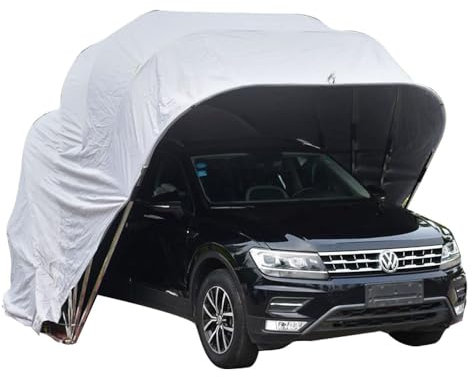 vhdurike Cochera semiautomática, Garaje portátil de Alta Resistencia, toldo con Estructura de Metal, Refugio Plegable para Coche, camión, Barco y Fiesta.,5.5 * 2.5 * 2.3M