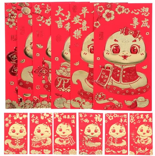 Abaodam 36piezas Rojo de Año Sobres para Dinero Tradicional Bolsa de Dinero Roja Suerte Decoración de Bolsillo Roja Festival de Primavera