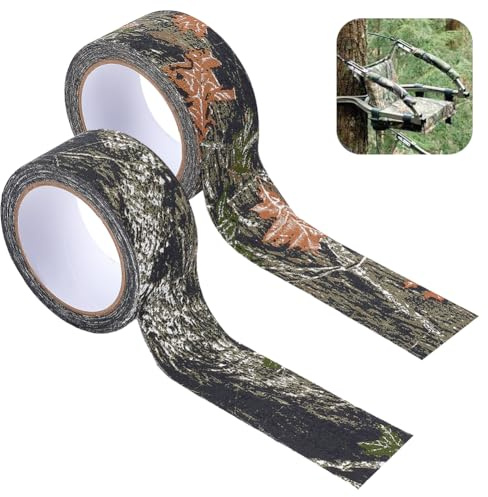 OLYCRAFT 2 Rotolo 10m/Rotolo Nastro Mimetico Invisibile Nastri Mimetici da Caccia Autoadesivi Nastri Mimetici Multiuso per La Caccia Protezione e Occultamento delle Attrezzature da Esterno