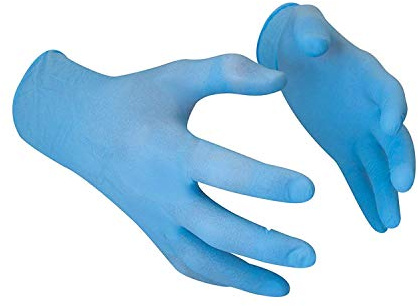 ASOC Medium BLUE Nitrile Powder Free Gloves (1 Box of 100 Gloves)